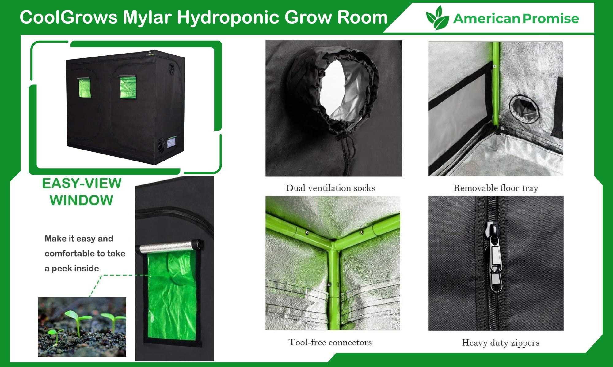 CoolGrows Mylar Hydroponic Grow Room