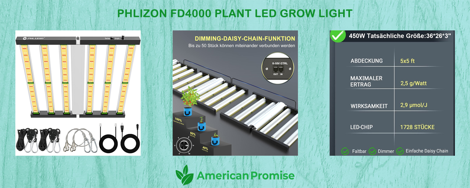 Phlizon FD4000 Plant LED Grow Light for Indoor Plants