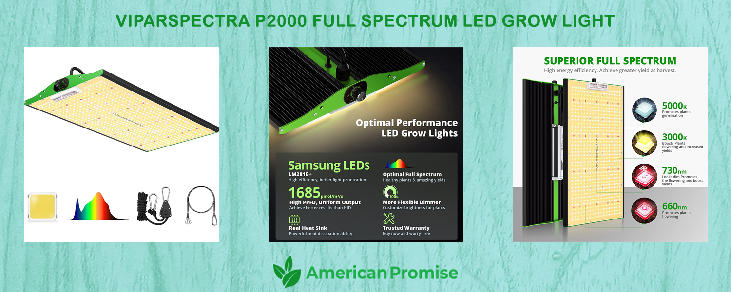 VIPARSPECTRA P2000 Full Spectrum LED Grow Light