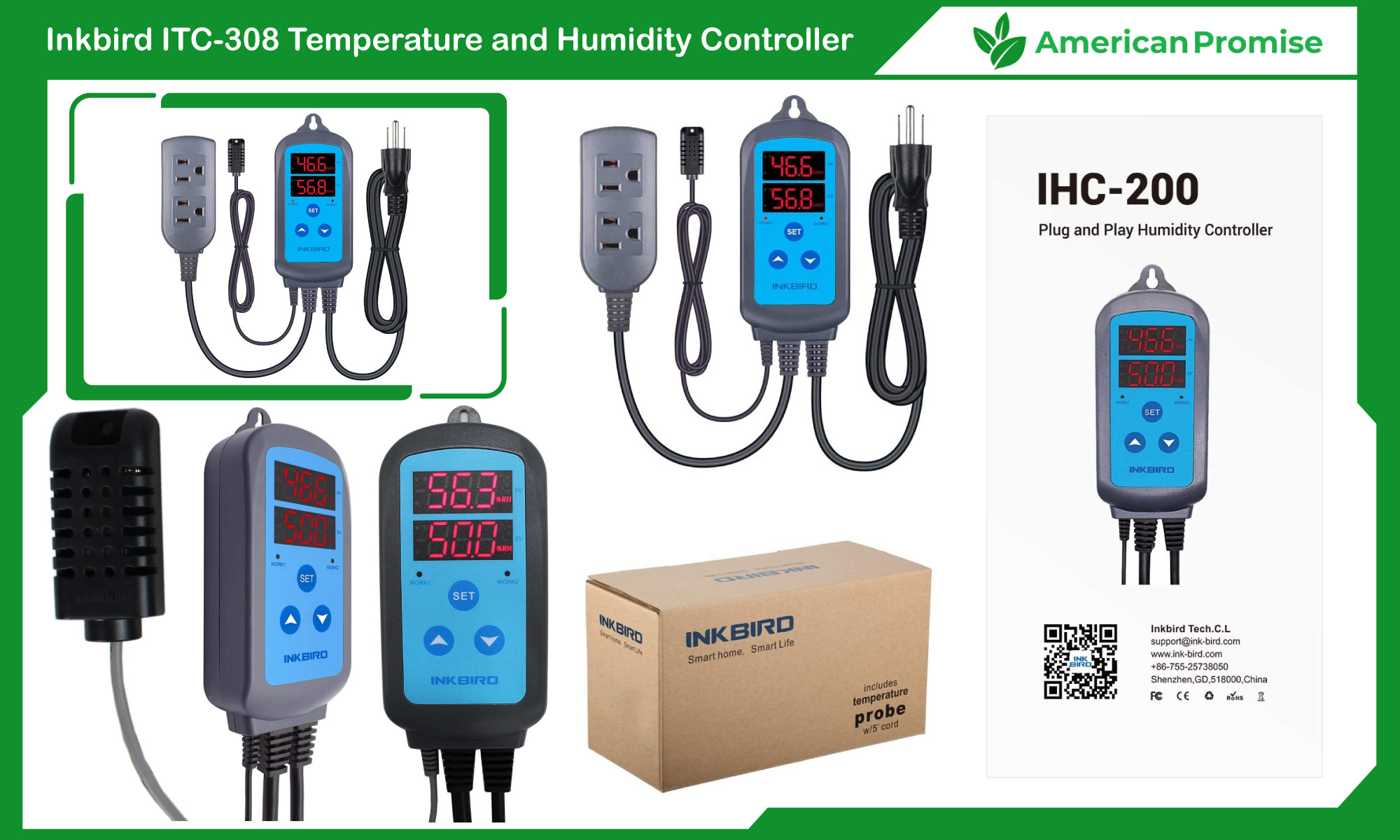 Inkbird ITC-308 Temperature and Humidity Controller